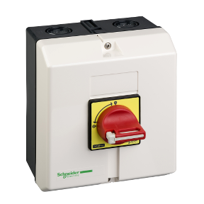 Schneider Electric Non-Fusible Disconnect Switch; 3-Pole; 50A; Enclosed; NEMA 4; Rotary; Selector Switch; UL 508